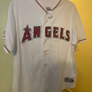 Vintage Majestic Los Angeles Angels LA Anaheim White Baseball Jersey Men’s XL